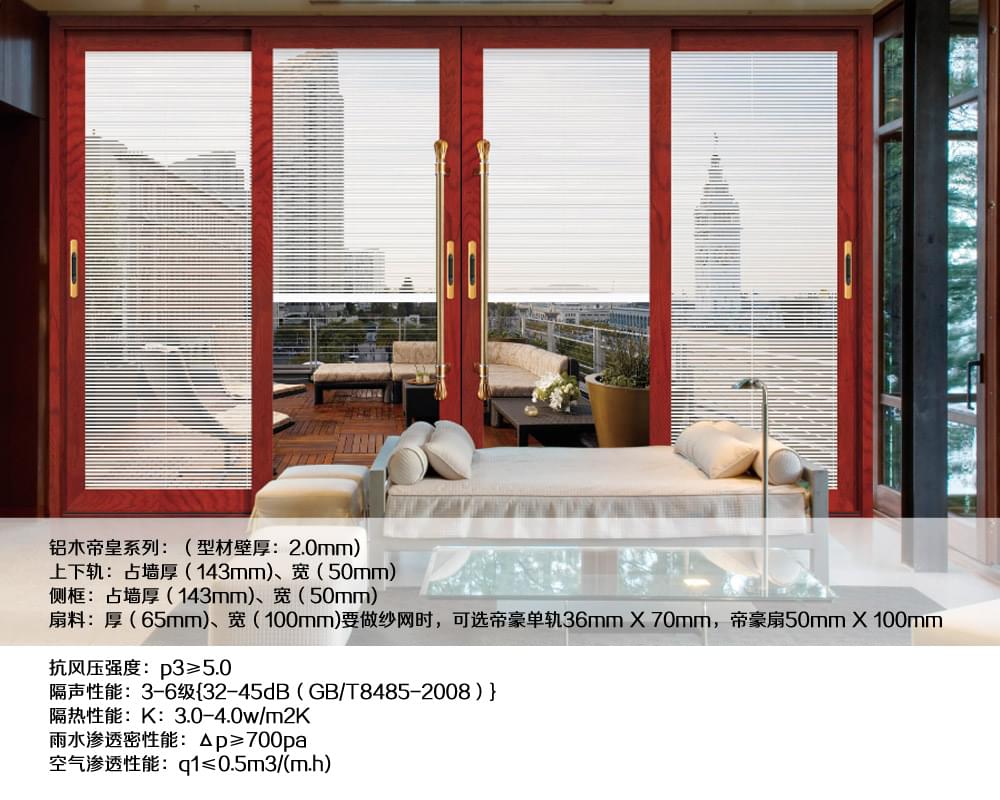 帝皇推拉門產品參數