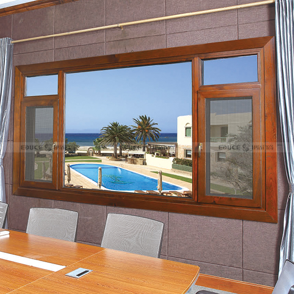 鋁木歐豪平開窗